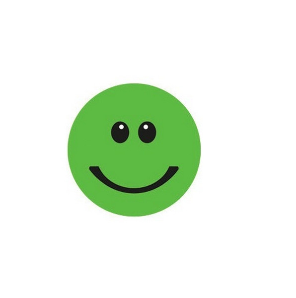 Etykieta, naklejka uśmiechnięta buźka 19mm (250szt) zielone 3858 Avery